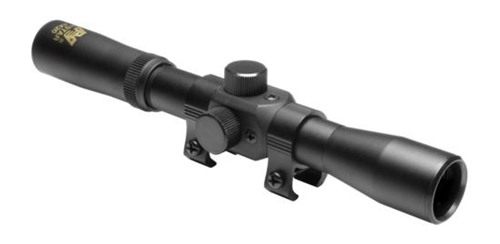 NcSTAR 4x20mm Compact Air Rifle Scope with 3/8in DT Rings / Blue Lens