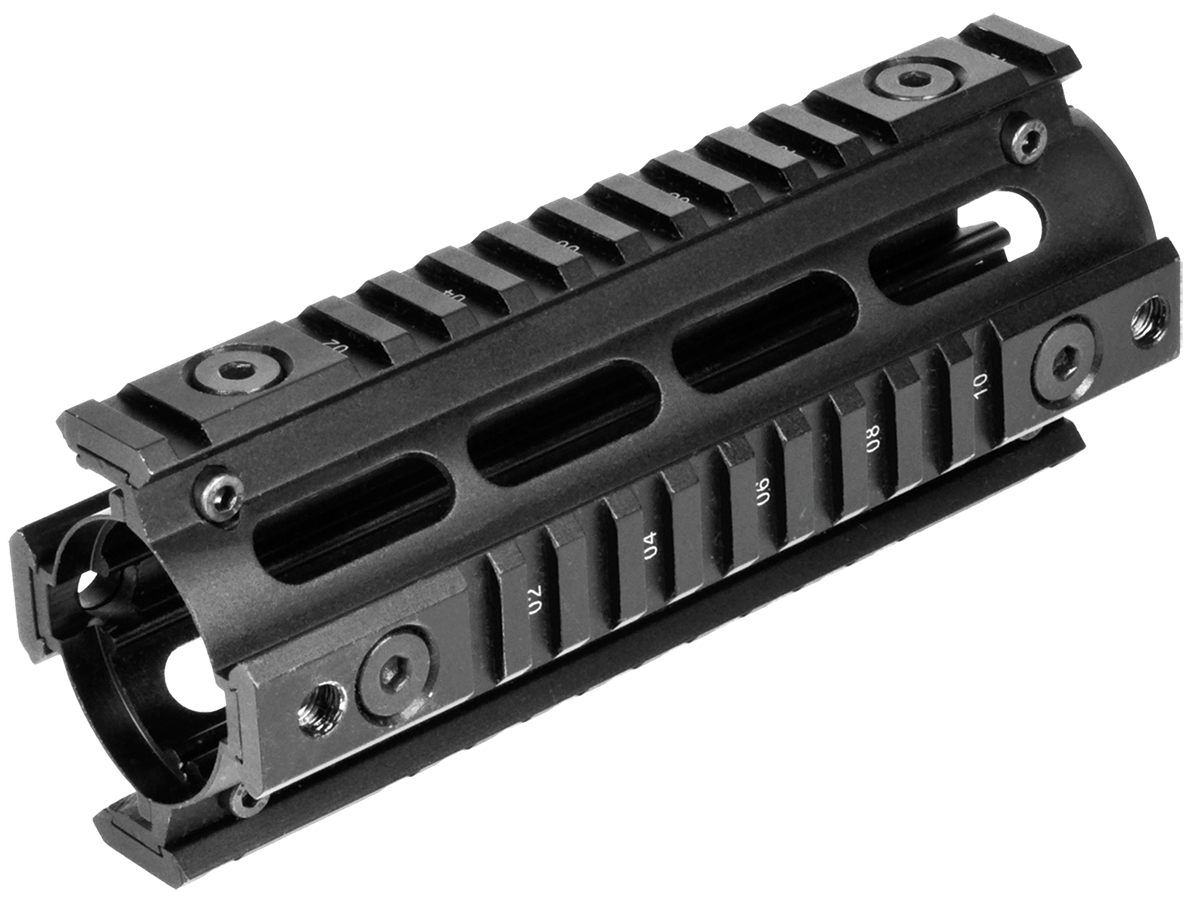 NcSTAR MAR4S Quad Rail Carbine Length AR-15 Black Hardcoat Anodized Aluminu