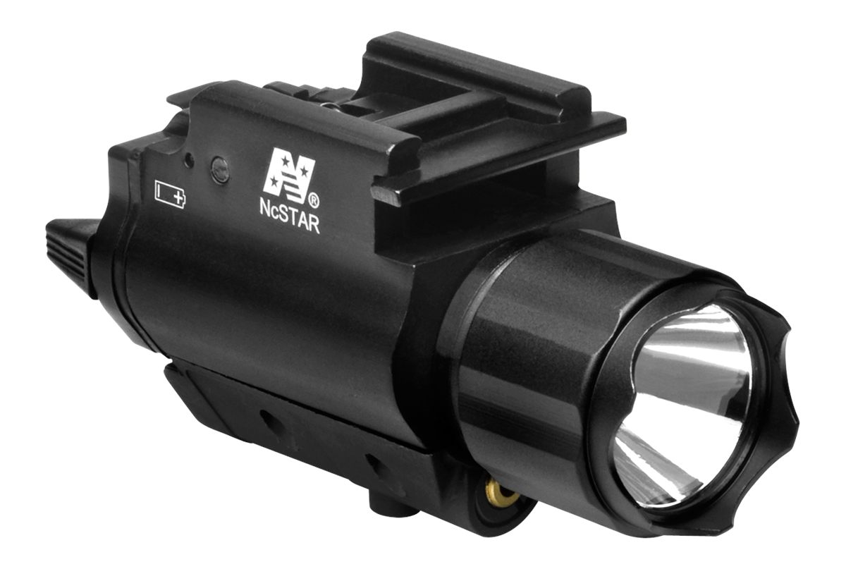 Vism NcStar AQPFLS FlashLight Red Laser Black Anodized 200 Lumens White Cre