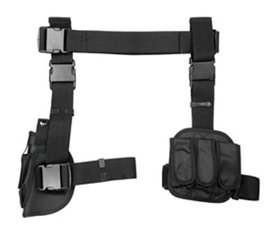 NCSTAR DROP LEG HOLSTER MAG HLDR BLK