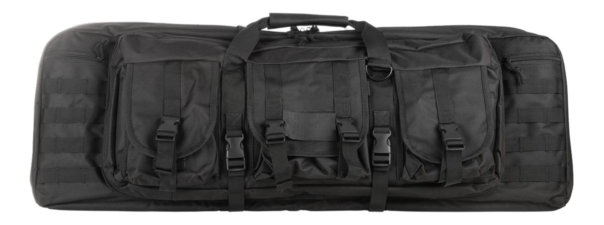 Vism NcStar CVDC2946B36 Double Carbine Case Black PVC Nylon w/ Foam Padding