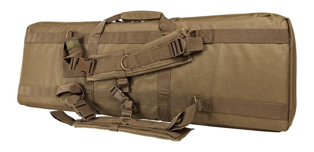 NcSTAR CVDC2946T36 Vism Double Carbine Case Tan PVC Nylon w/ Foam Padding L view 3