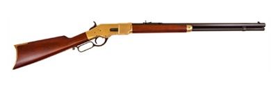 Cimarron 1866 Yellowboy 24in 45LC RFL Octagon BBL, Walnut, Brass REC. view 2