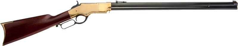 Cimarron Henry Civilian 44/40 24in Brass /Blued Walnut