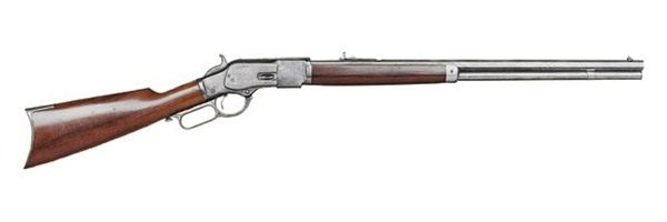 Cimarron 1873 Sporting 357/38 24in Octagon CC/Blued Walnut view 2