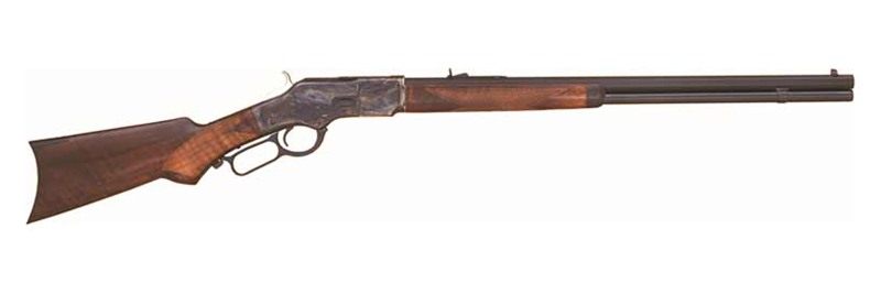 Cimarron 1873 Deluxe 44/40 WIN 24in Octagon CC/Blued PG Walnut