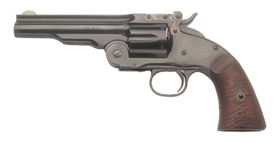 Cimarron NO 3 Schofield 45LC 5in REV. Blued, Walnut Grip view 2
