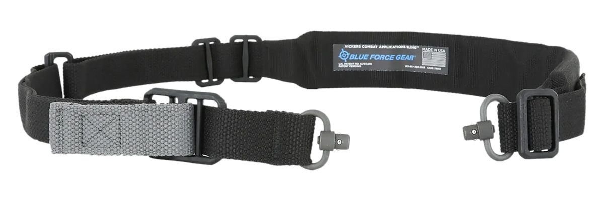 Blue Force Gear VCASPB200AABK Vickers Push Button Sling Black Cordura Padde