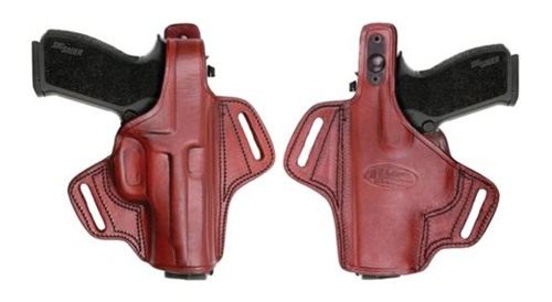 Tagua Gun Leather Thumb Break Belt Holster for Taurus Public Defender Brown