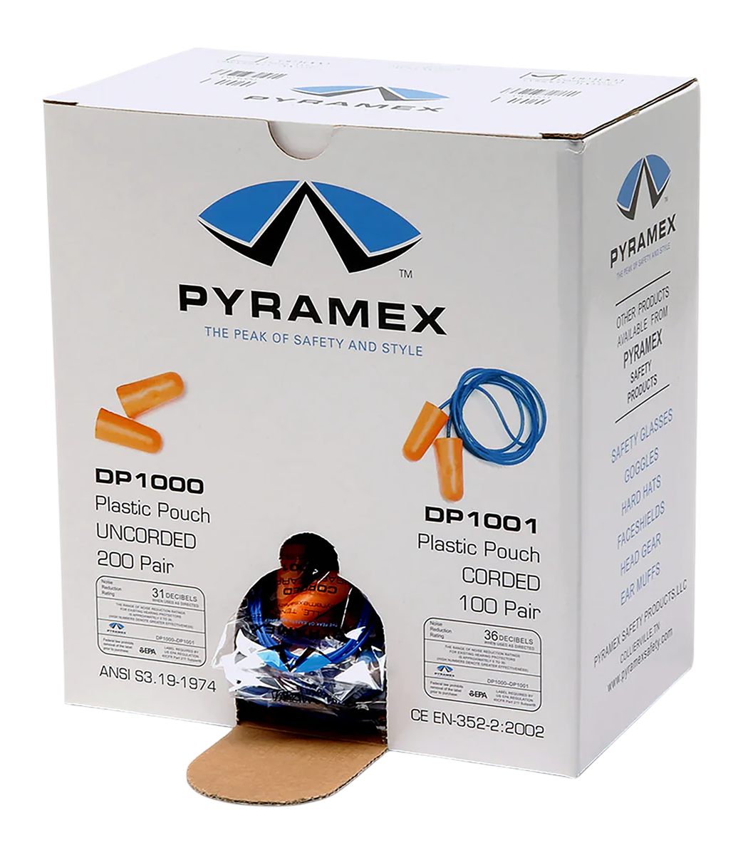 Pyramex DP1000 Foam 32 dB In The Ear Orange 200 Pair