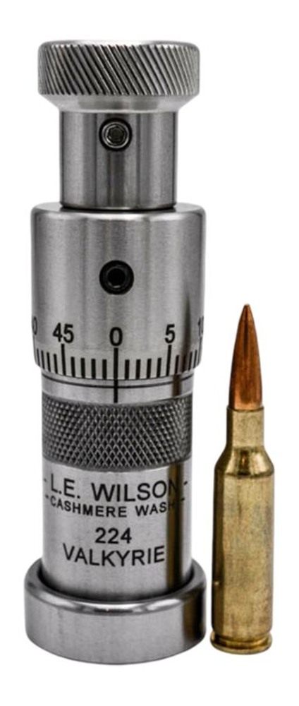 L.E. Wilson Stainless Steel Bullet Seater Die with Micrometer Adjustment 22 view 2