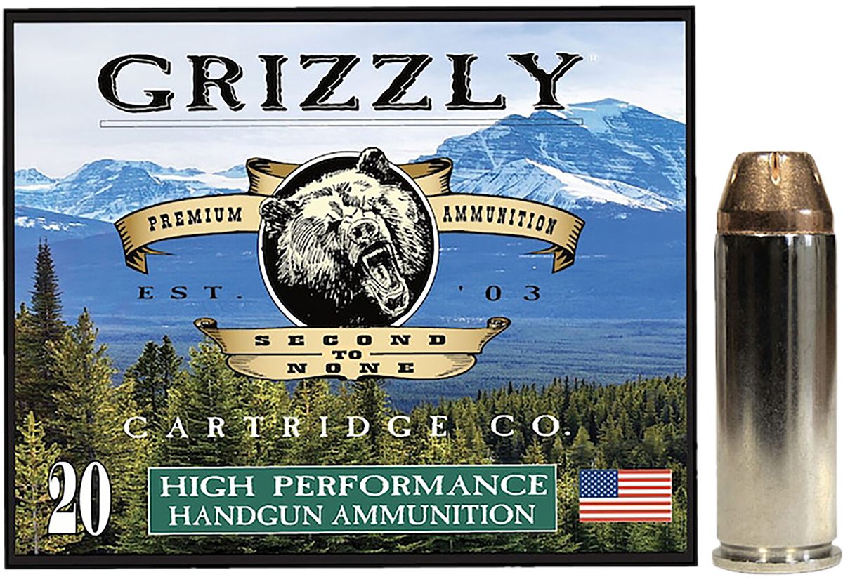 Grizzly Ammo GC45C+P3 45 Colt+P 225gr Jacketed Hollow Point 20 Per Box/10 C