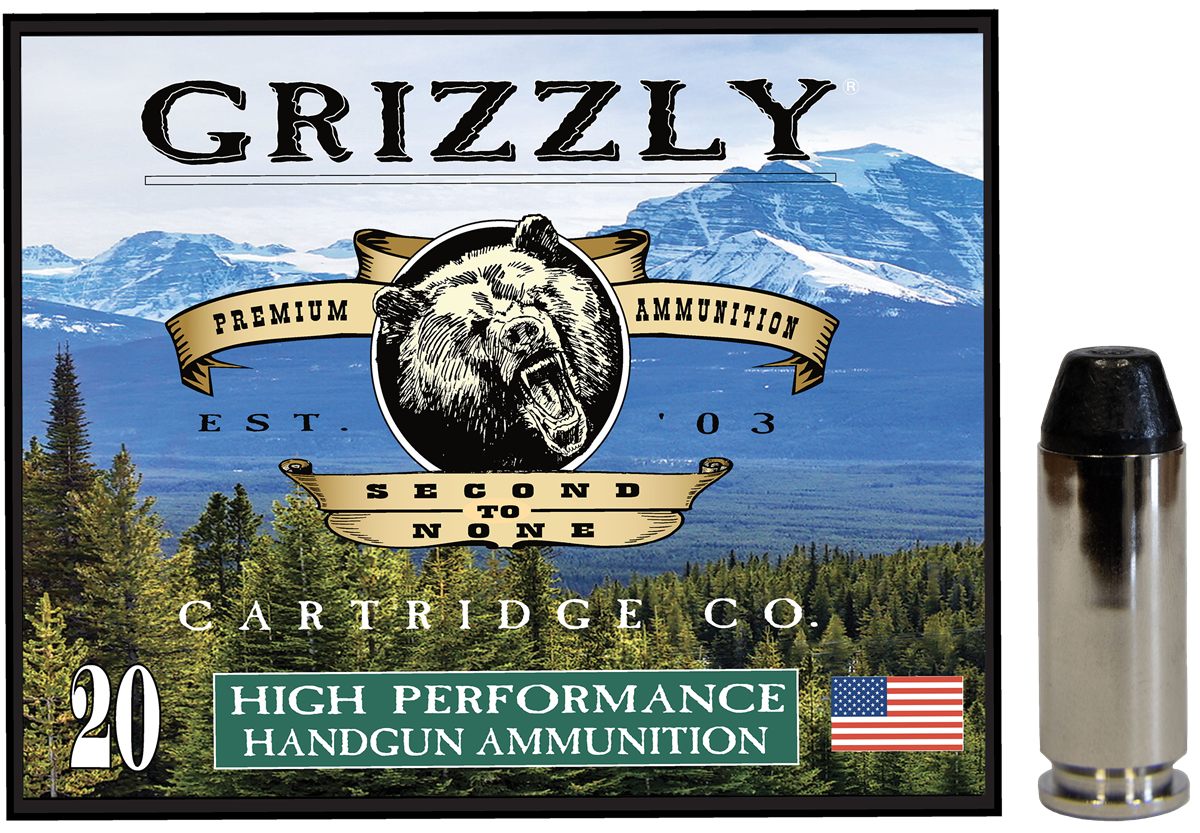 Grizzly Ammo GC10M10 10mmAuto 220gr Full Metal Jacket Flat Point 20 Per Box