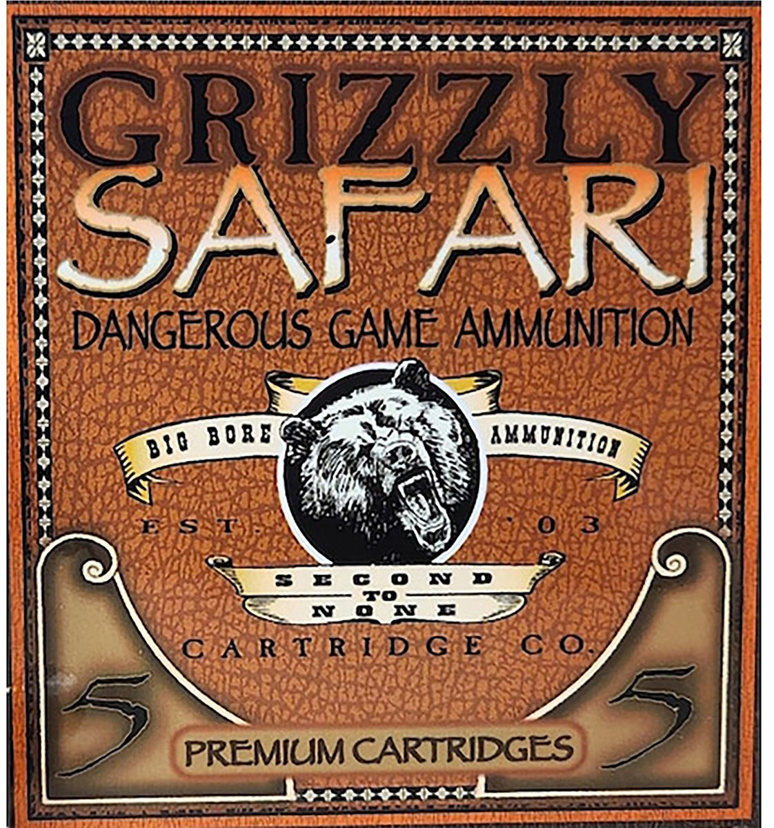 Grizzly Ammo GC416RG5 416 Rigby 400gr Solid Brass 5 Per Box/10 Case