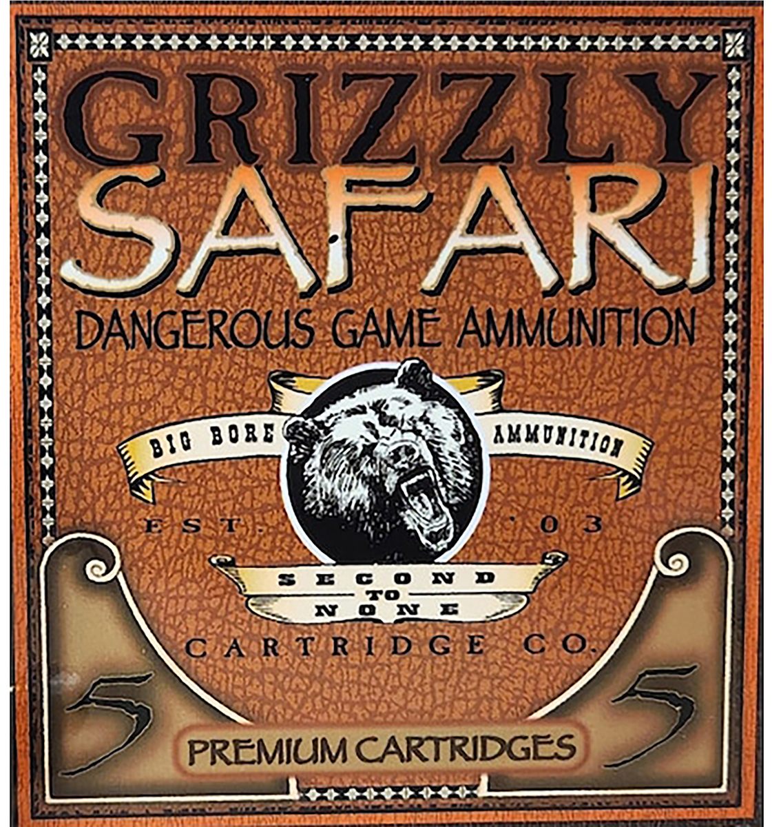 Grizzly Ammo GC458WM5 458 WinMag 500gr Solid Brass 5 Per Box/10 Case
