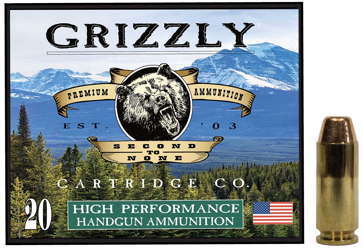 Grizzly Ammo GC10CM2 10mmAuto 200gr Full Metal Jacket Flat Point 20 Per Box