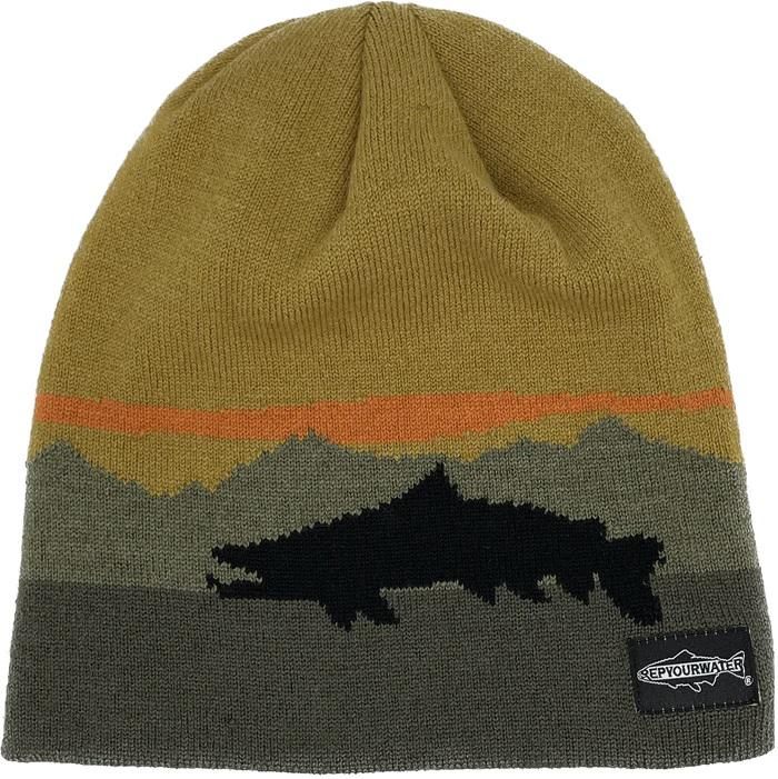 Wild Ryw Backcounrty Trout Skull Cap Tan/grn One Size Fits Most