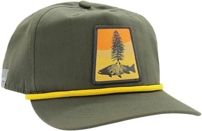 Wild Ryw Fly Fishing Roots Green Unstructured 5-panel
