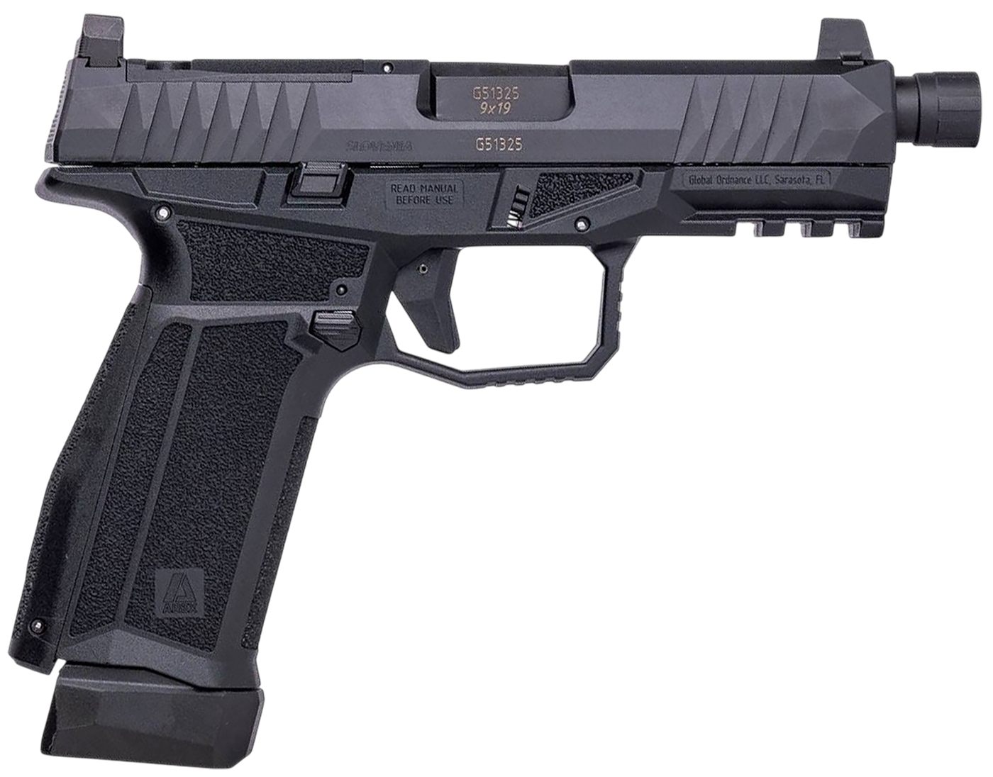 Global Ordnance Arex 815537024913 Delta X Gen2 Tactical 9mm Luger 17+1 Thre