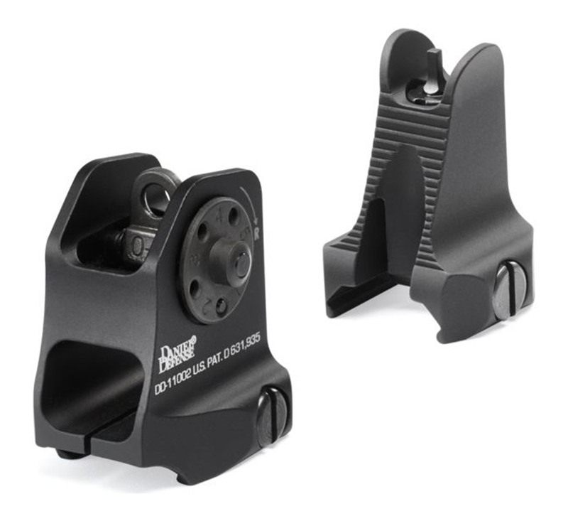 Daniel Defense 1908809116 AR-15 Iron Sight Set Black Hardcoat Anodized Fixe view 2