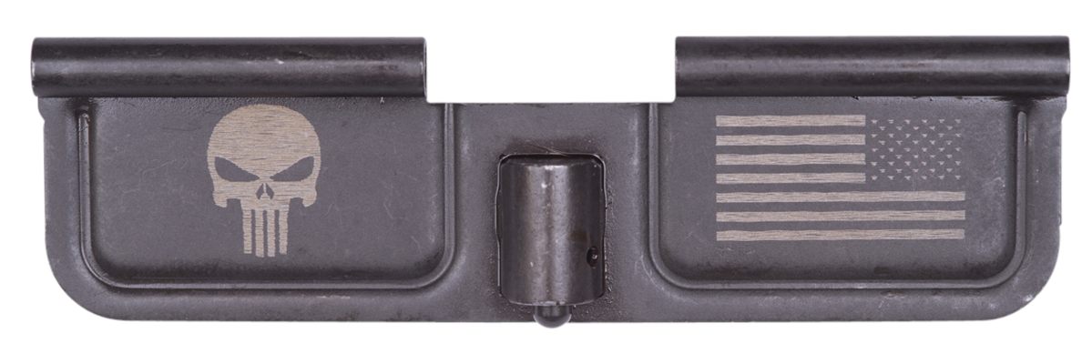 Spike's Tactical SED7005 Ejection Port Door Punisher and Flag AR-15 Black P