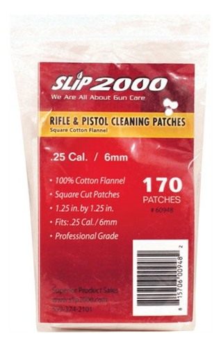 Slip 2000 Cleaning Patches 1.25in Square 25CAL/6MM 170-BA
