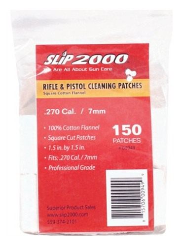 Slip 2000 Cleaning Patches 1.5in Square .270/7MM 150-Pack