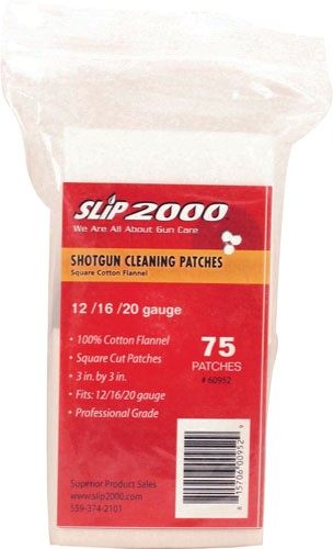 Slip 2000 Cleaning Patches 3in Square .12/.16/.20GA 75-Pack