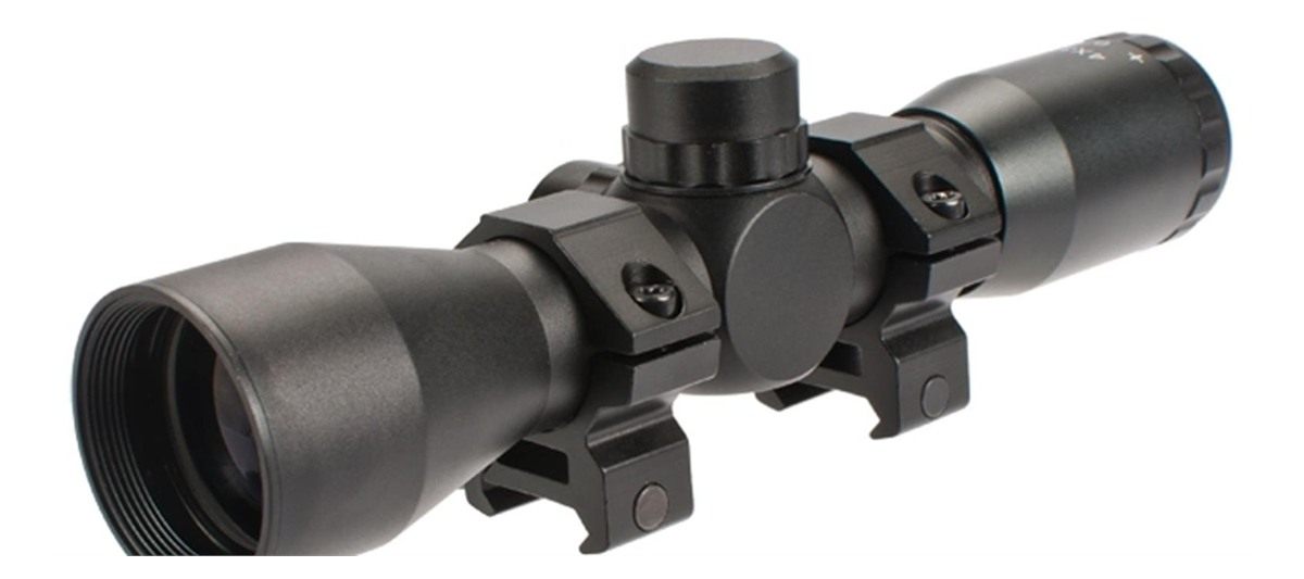 AIM SPORTS 4X32 Compact Mil-Dot Scope with Rings view 2