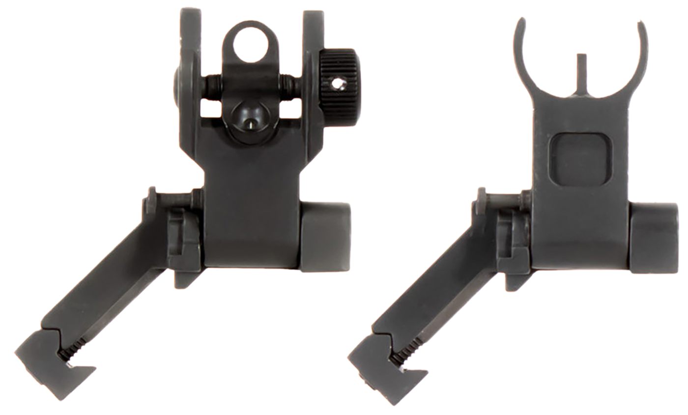 AIM Sports Low Profile Front Rear Flip Up Sight Set with 45 Degree Off