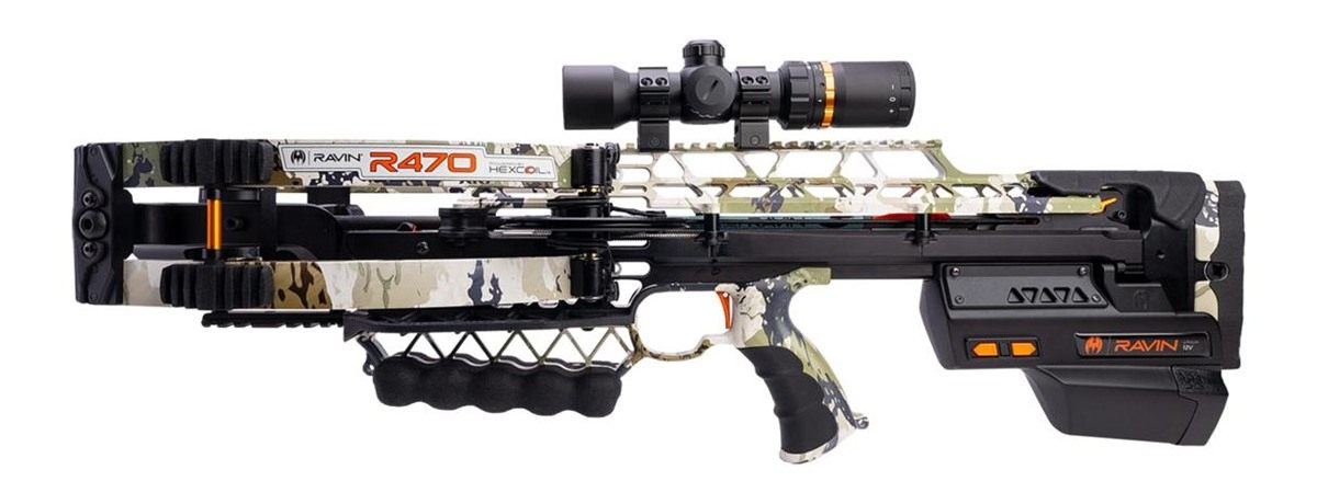 Ravin Crossbows 470E XK7 Camo 470 fps 100yd Illum Scope view 6