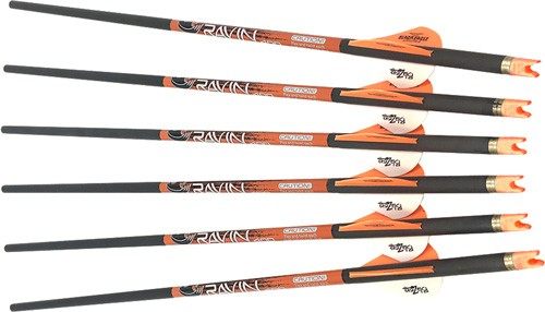 Ravin Crossbows Xbow Arrow Carbon W/2in Offset Vanes 400GR .003in 6PK view 2