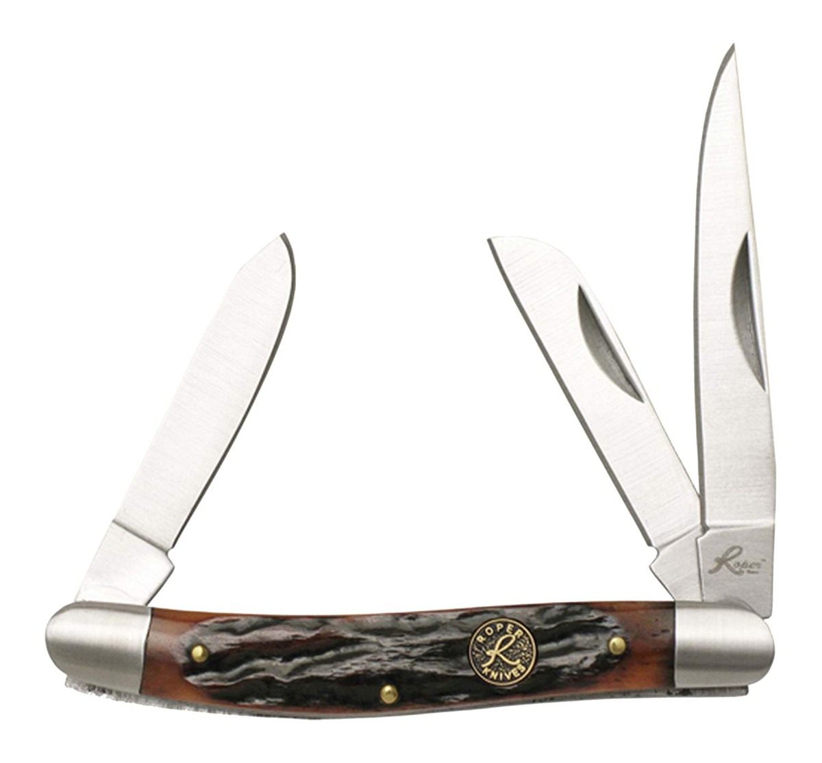 Roper Knives RP0001CBB Stockman Chaparral Series - Brown Bone