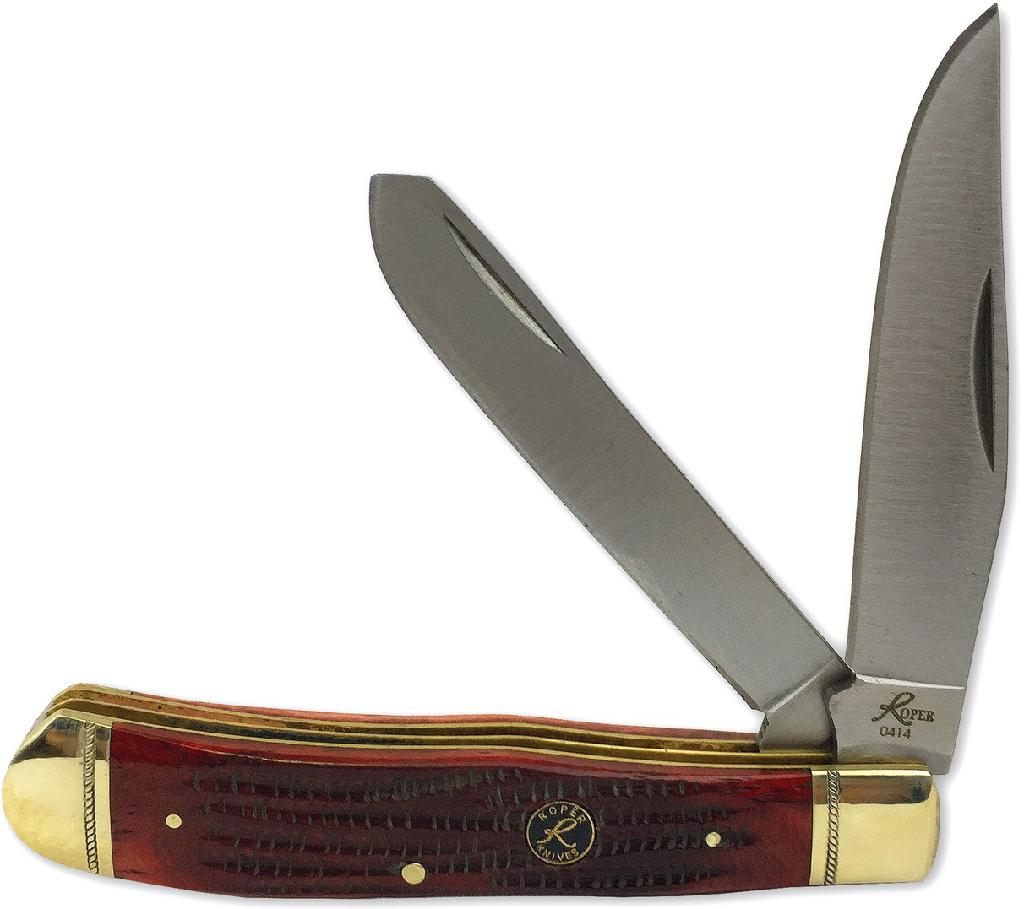 Roper Knives Tobacco Trapper - 2 1065 Carbon Steel Blades - Compact, Durabl