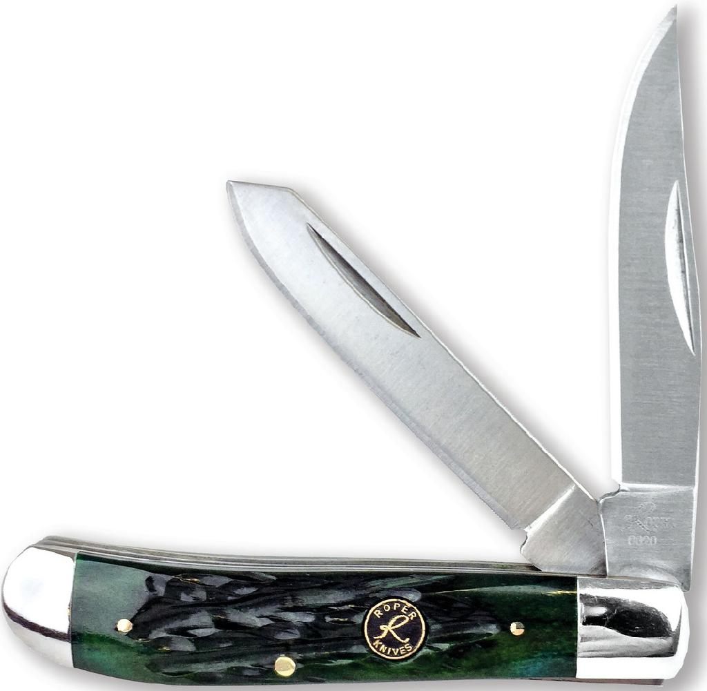 American Buffalo Knife Tool Abkt Roper Chaparrel Trapper 3.5in Closed 2.5in