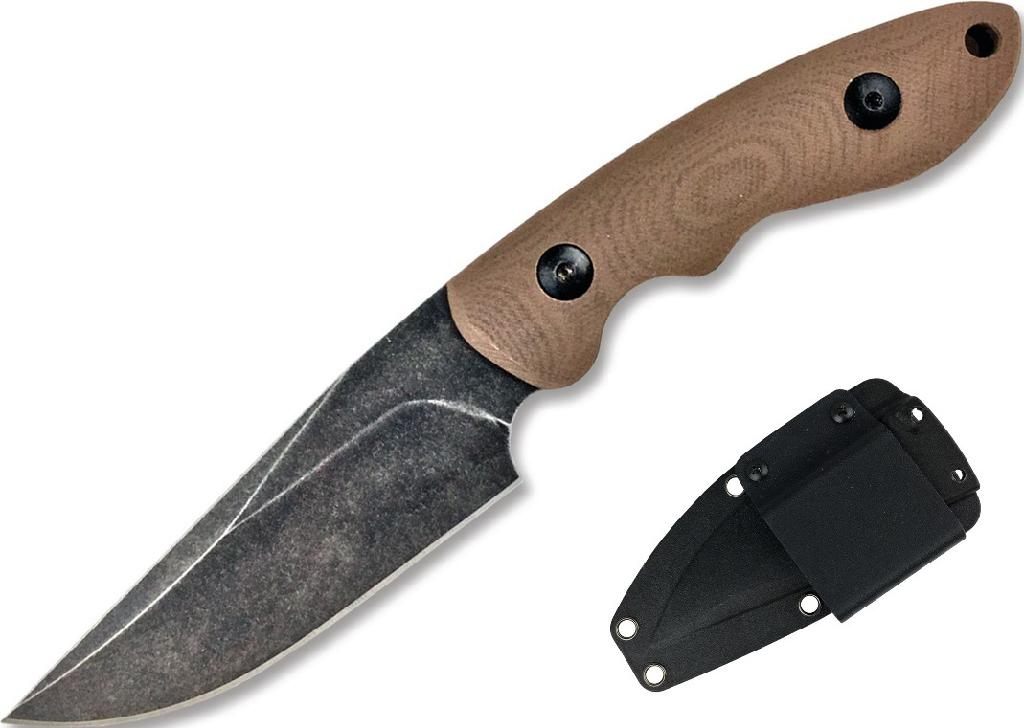 Rock Ridge Outdoors Abkt Elite Predator Fixed Blade Knife 7.5in Stone Washe