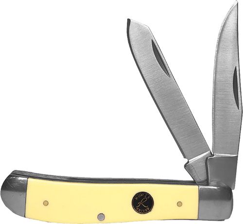 American Buffalo Knife Tool Abkt Roper Pecos Trapper 2.5in Liner Lock Cream