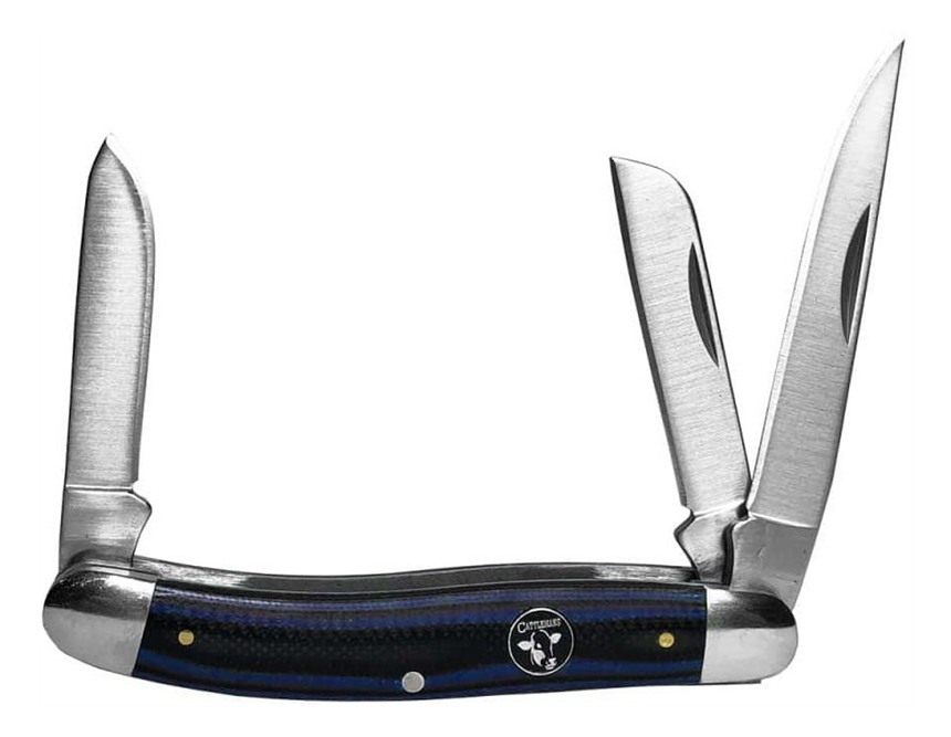 Abkt American Buffalo Knife and Tool Cowhand Stockman - Blue