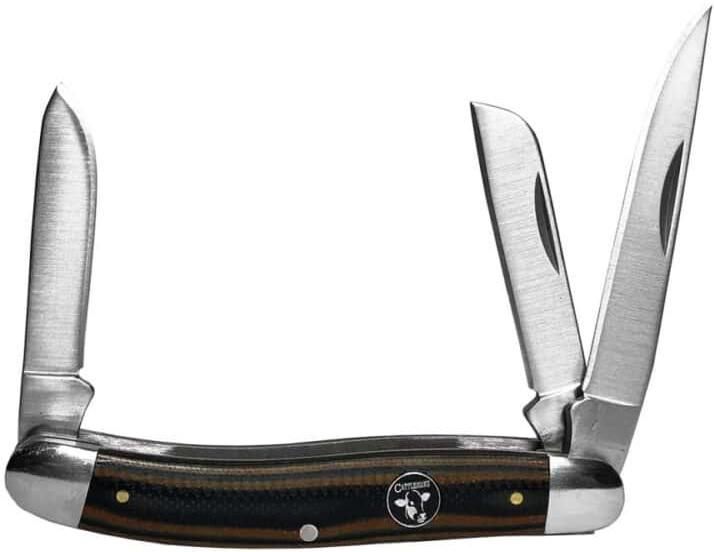 Abkt American Buffalo Knife and Tool Cowhand Stockman - Brown