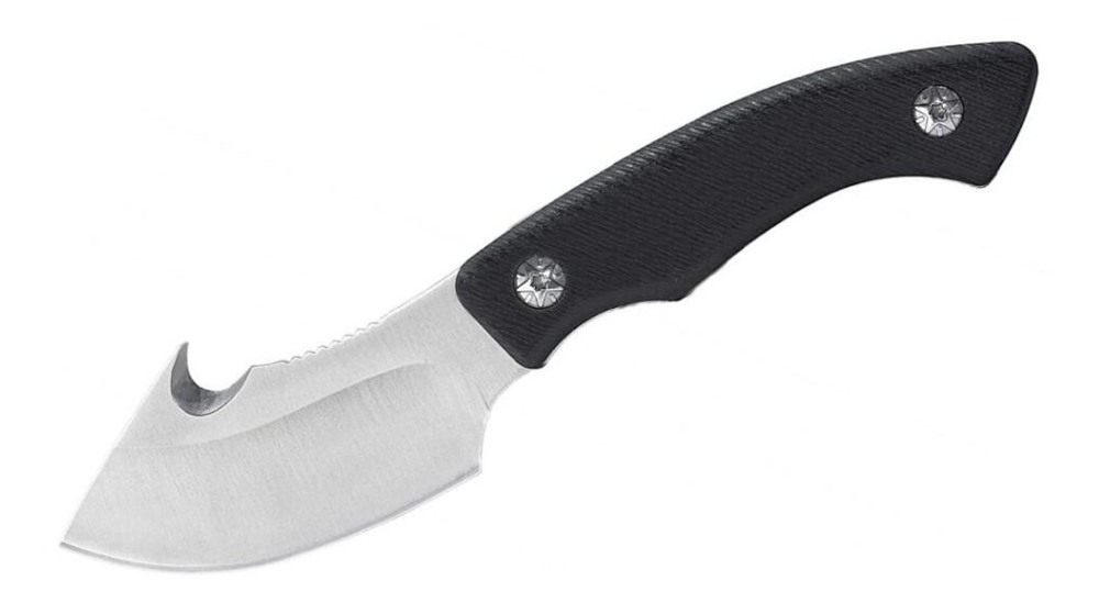 Abkt Grunt Gut Hook Fixed Blade Knife, Injection Molded Textured Handle She