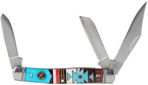 American Buffalo Knife Tool Abkt Roper Sunset Series Stockman 4in Closed 2