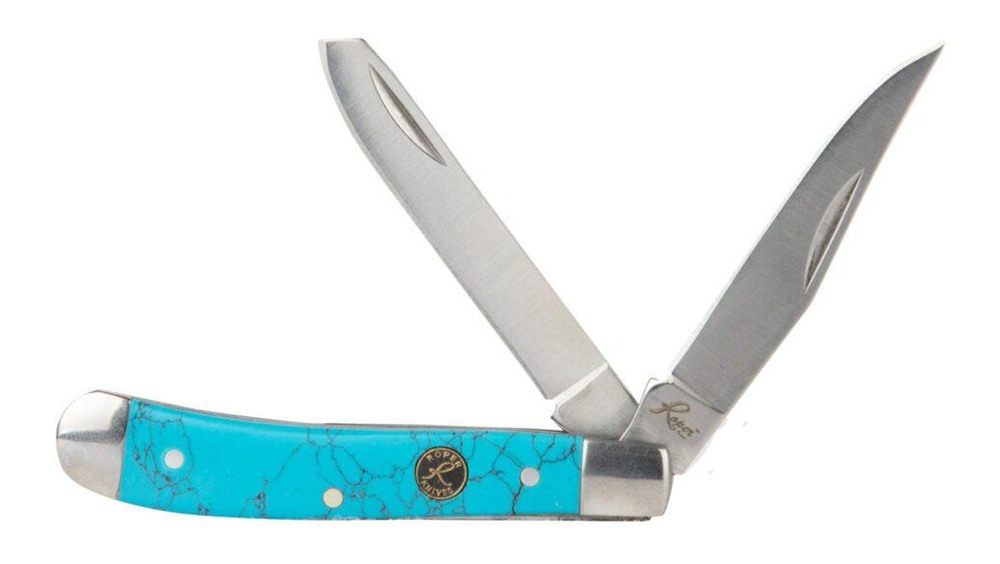 American Buffalo Knife Tool Abkt Roper Stone Peanut 2.75in Closed 2.25in Bl