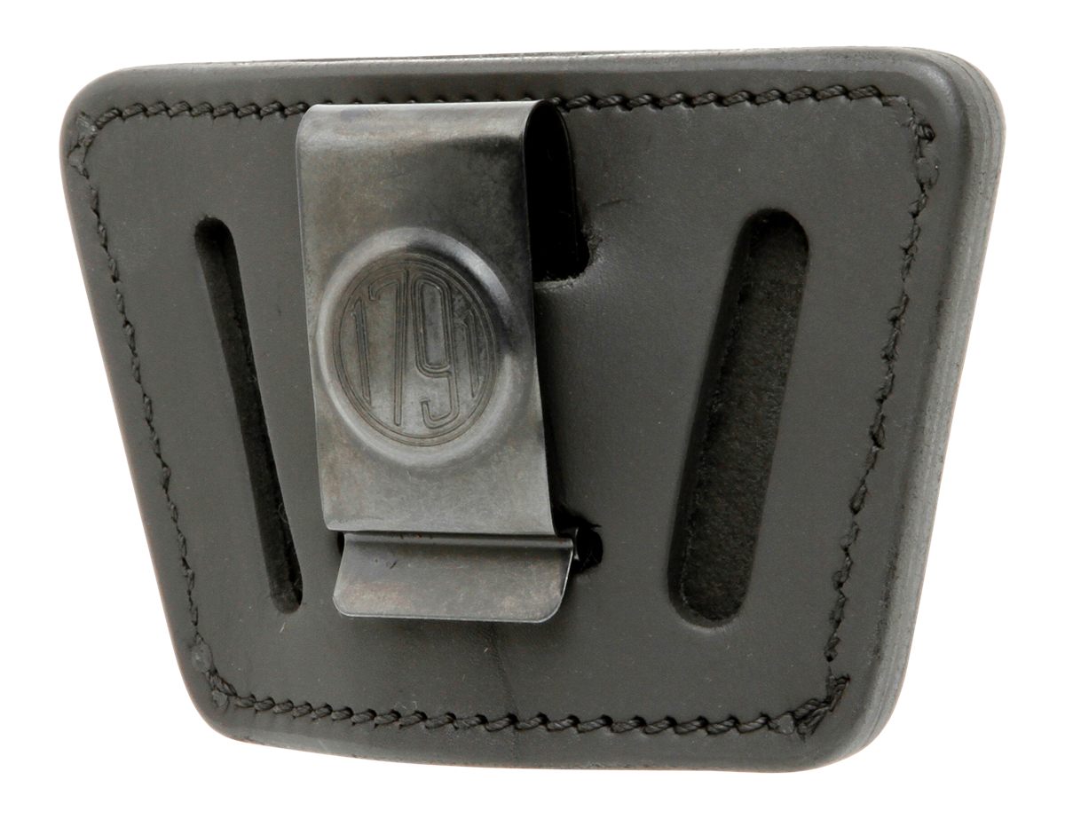 1791 Gunleather UIWSBLA IWB/OWB Black Leather Belt Clip Fits Most Small-Mid