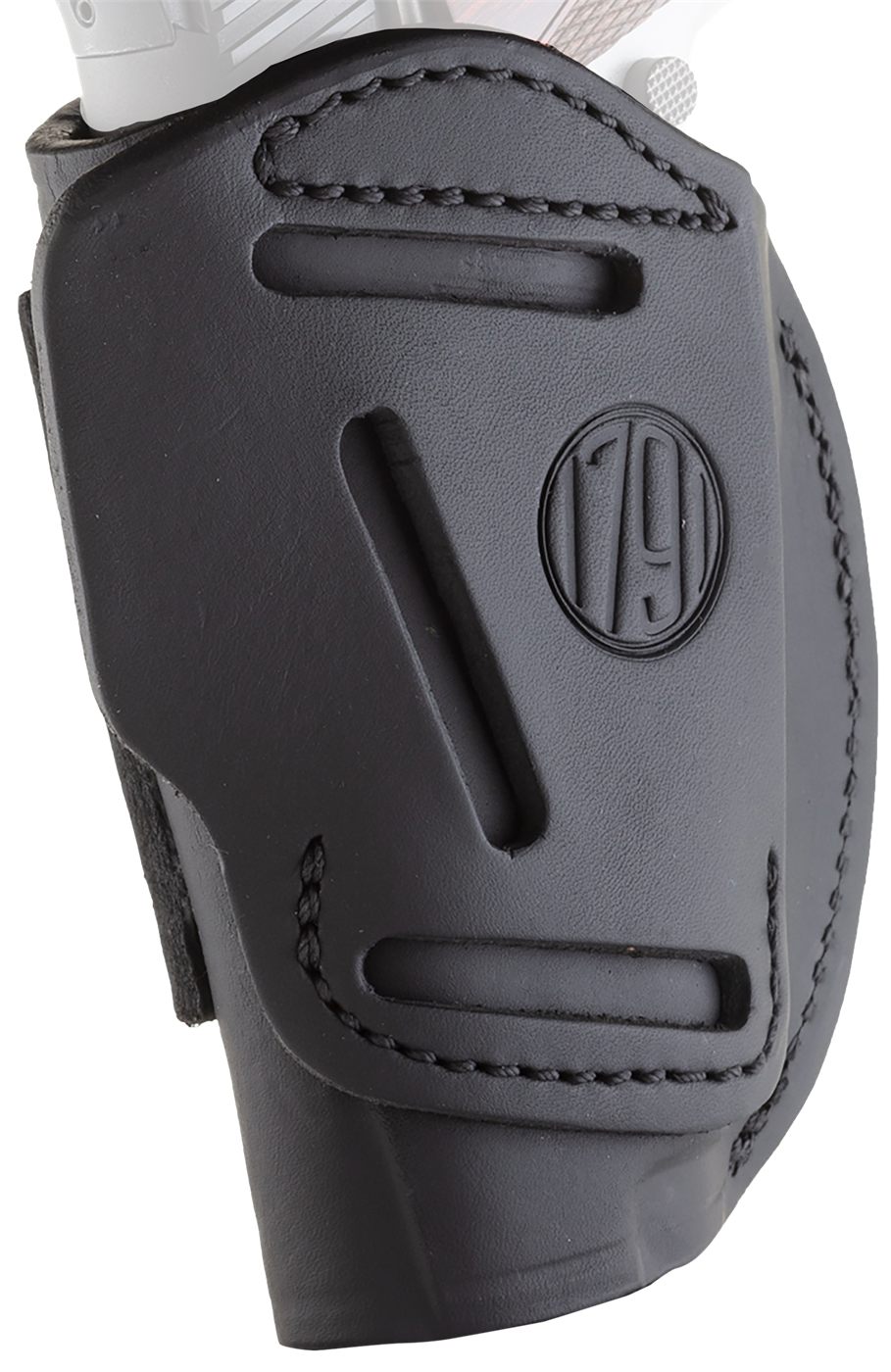 1791 Gunleather 4WH1SBLR 4-Way IWB/OWB 01 Stealth Black Leather Belt Clip F