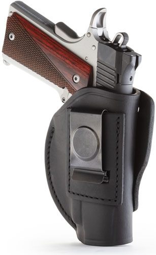 1791 Gunleather 4WH1SBLR 4-Way IWB/OWB 01 Stealth Black Leather Belt Clip F view 2