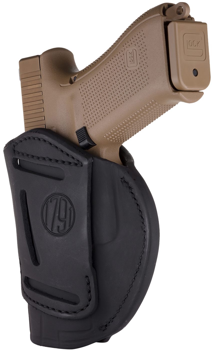 2nd Amendment 1791 Gunleather 4WH5SBLR 4-Way IWB/OWB 05 Stealth Black Leath