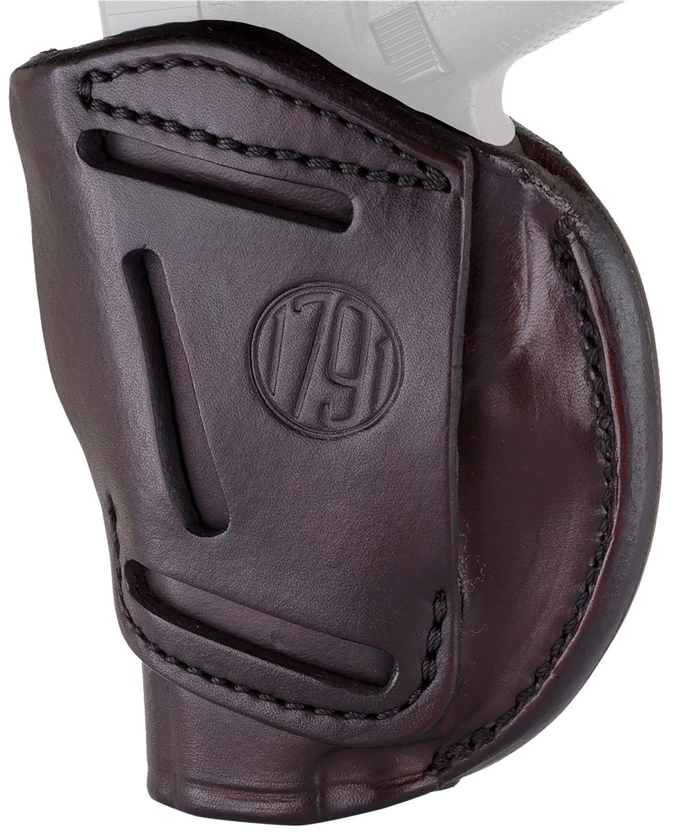 1791 Gunleather 4WH1SBRR 4-Way IWB/OWB 01 Signature Brown Leather Belt Clip