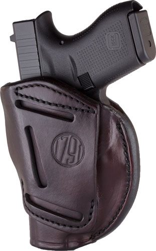 1791 Gunleather 4WH1SBRR 4-Way IWB/OWB 01 Signature Brown Leather Belt Clip view 2
