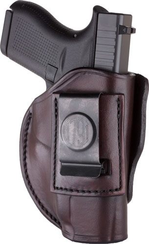 1791 Gunleather 4WH1SBRR 4-Way IWB/OWB 01 Signature Brown Leather Belt Clip view 3
