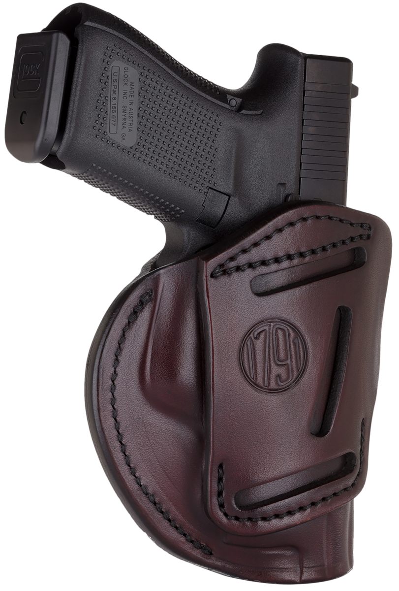 1791 Gunleather 4WH5SBRR 4-Way IWB/OWB 05 Signature Brown Leather Belt Clip
